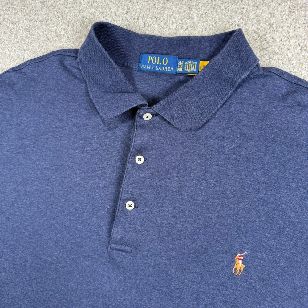 Polo Ralph Lauren Polo Shirt Mens XLT Blue Short Sleeve Pony Logo Tall